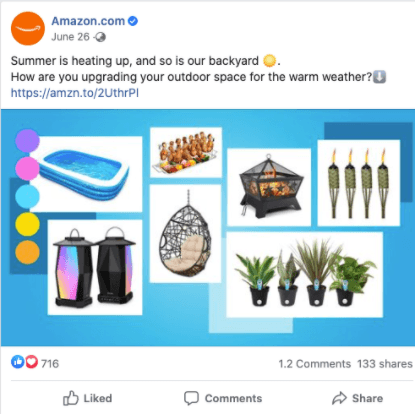 facebook engagement - product shoots