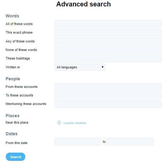  Twitter Conversations Advanced Search Option