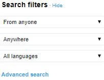 Twitter Conversations Search Filters