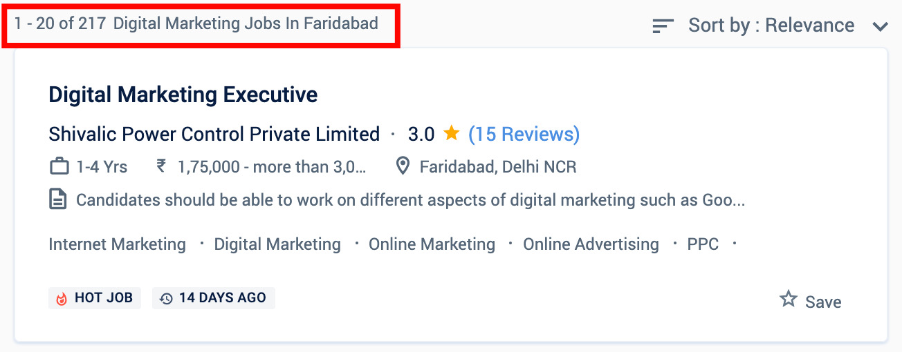 Digital marketing jobs in Faridabad