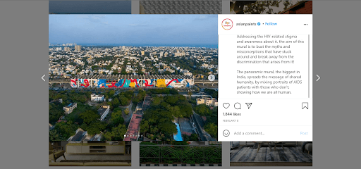 Marketing Strategy of Asian Paints and Case Study - Asian Paints Digital Marketing Strategy - Instagram Post