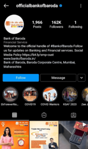 Bank of Baroda Marketing Case Study- Digital Presence- Instagram | IIDE