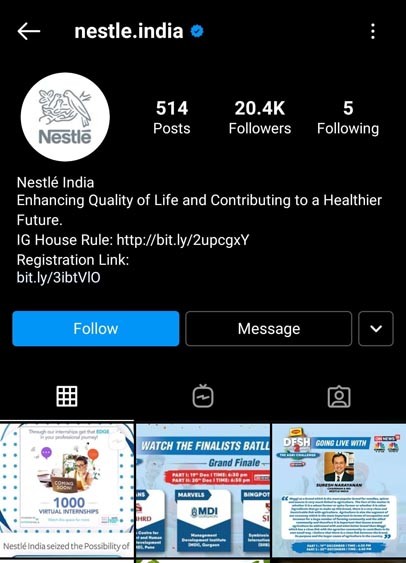 Marketing Strategy of Nestle - A Case Study - Digital Marketing - Social Media - Instagram
