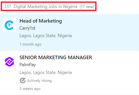 Digital Marketing Courses in Port Harcourt - Job Statistics