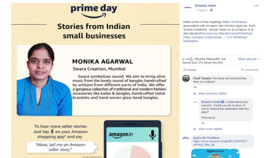 Marketing Strategy of Amazon - A Case Study - Digital Marketing Strategy - Social Media Strategy - Facebook - Amazon Stories