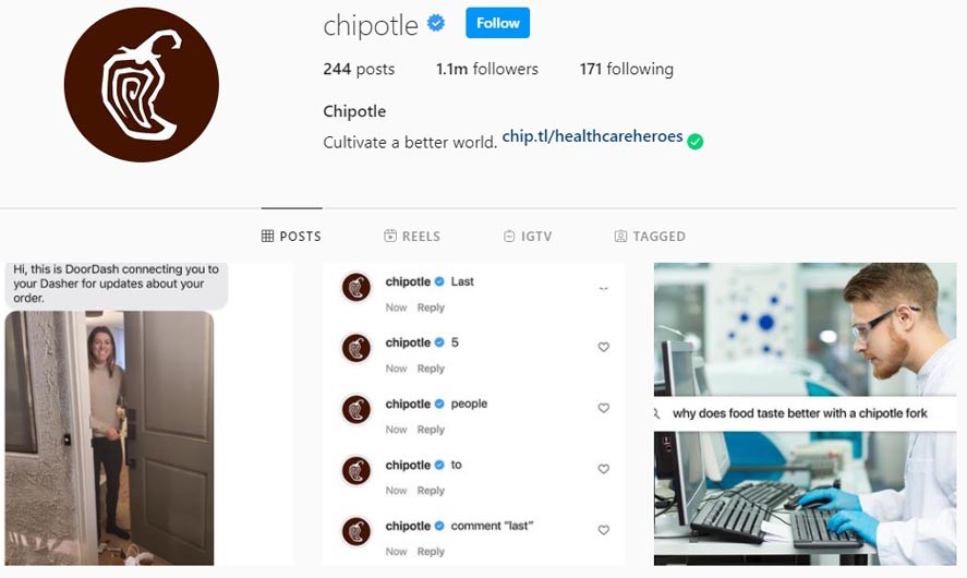 Marketing Strategy of Chipotle - A Case Study - Digital Marketing Strategy - Social Media Presence - Instagram