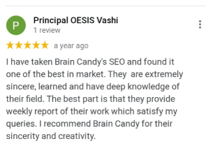 SEO Agencies in Mumbai - Brain Candy Client Review