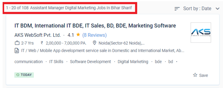 digital marketing courses in BIHAR SHARIF- job statistic