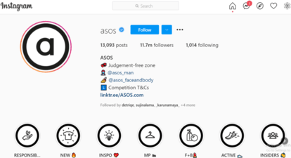 asos instagram - marketing strategy of asos | IIDE