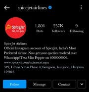 SpiceJet Instagram - Marketing Strategy of SpiceJet | IIDE