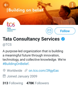 TCS Twitter | Marketing Strategy of TCS | IIDE