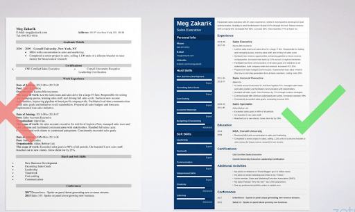 mba resume samples - do's and don'ts