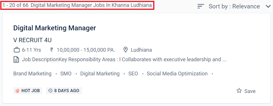 DIgital Marketing Courses in Khanna - Job Statistics
