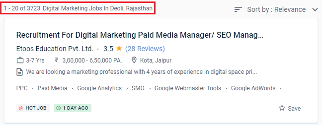 Digital Marketing Courses in Deoli - Naukri.com Job Opportunities