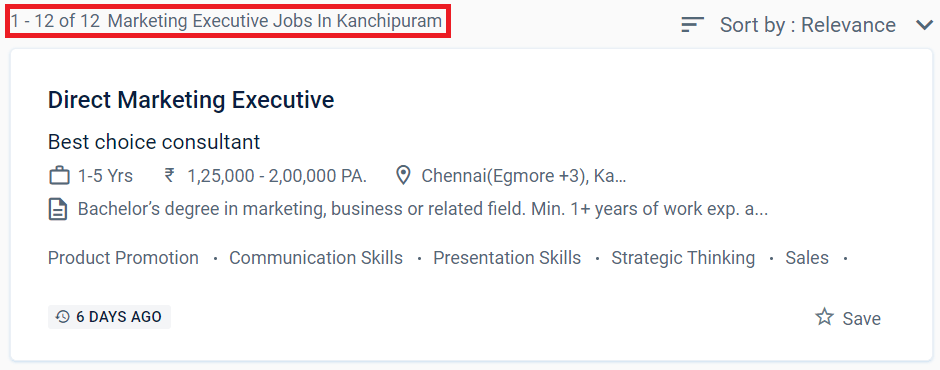 Digital Marketing Courses in Kanchipuram - Job Statistics