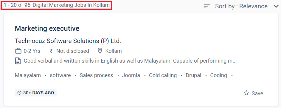 Digital Marketing Courses in Kollam - Job Statistics