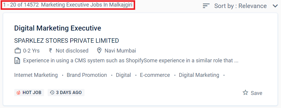 Digital Marketing Courses in Malkajgiri - Job Statistics