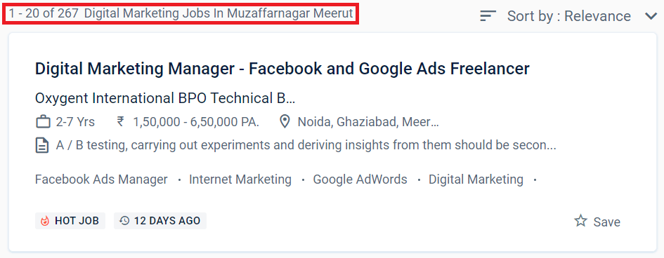 Digital Marketing Courses in Muzaffarnagar - Job Statistics