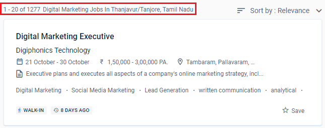 Digital Marketing Courses in Tanjore - Naukri.com Job Opportunities