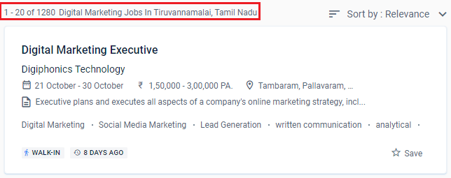 Digital Marketing Courses in Tiruvannamalai - Naukri.com Job Opportunities