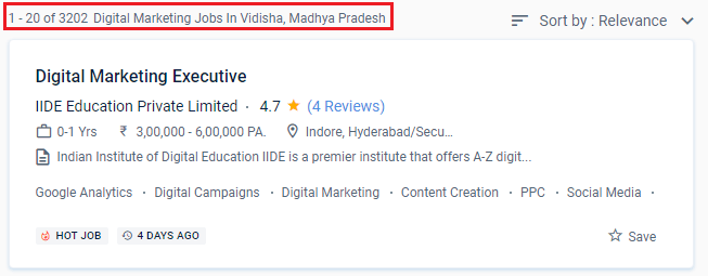 Digital Marketing Courses in Vidisha - Naukri.com Job Opportunities