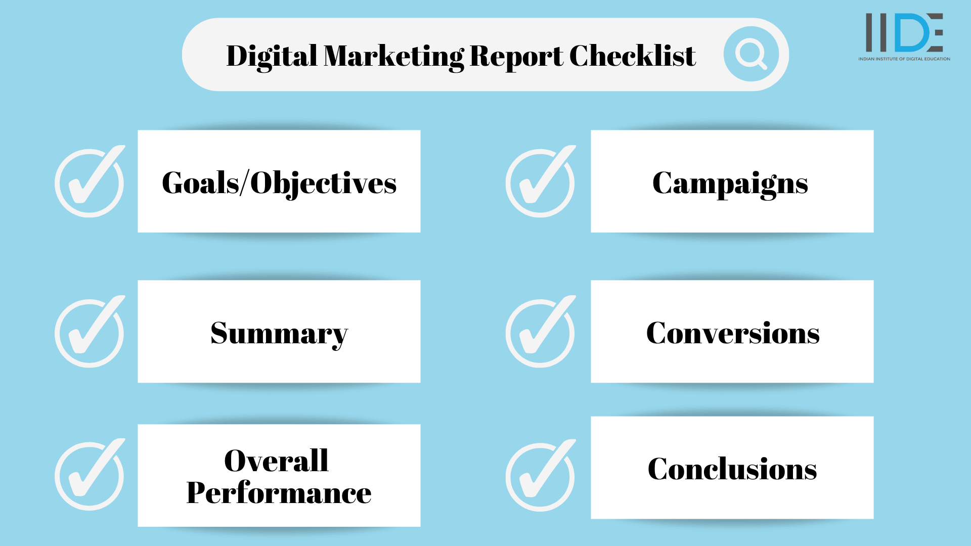 digital marketing report checklist