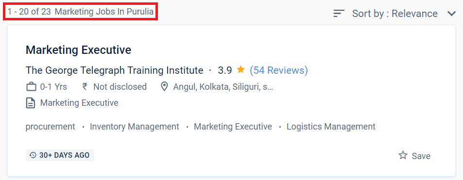 Digital Marketing Courses in Puruliya - Job Statistics