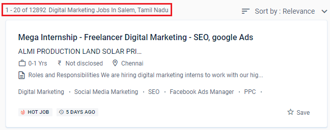 Digital Marketing Courses in Salem - Naukri.com Job Opportunities