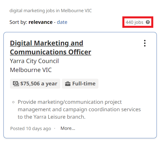 Digital Marketing Courses in Geelong - Job Statistics