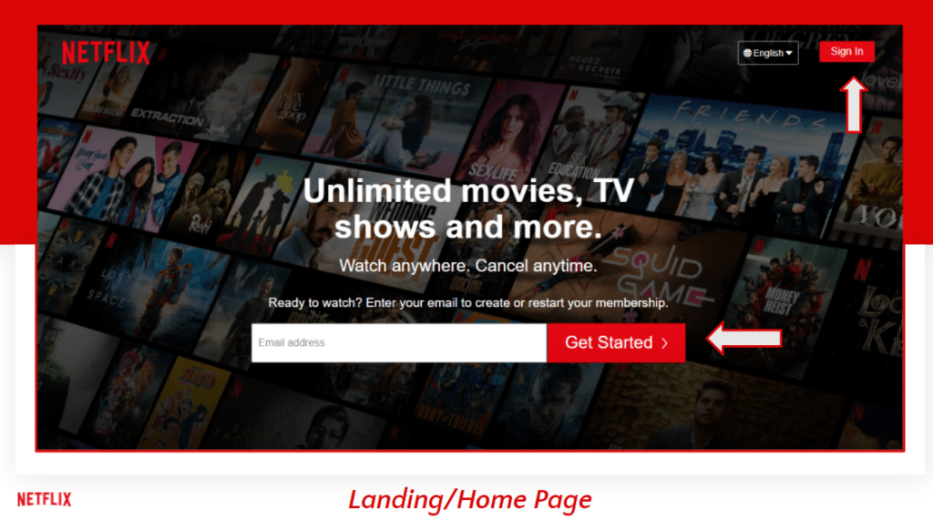Landing Page Analysis - Marketing Strategy of Netflix - IIDE