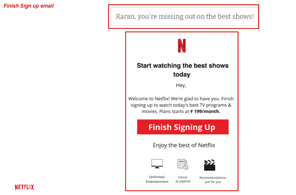 Sign Email Strategy - Marketing Strategy of Netflix - IIDE
