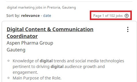 digital marketing courses in mpumalanga - job statistics