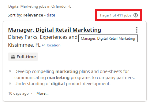 Digital Marketing Courses in Orlando - Job Statistics