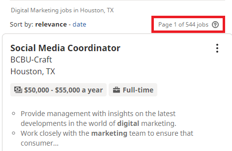 Digital-Marketing-Courses-In-Houston-Job Statistics