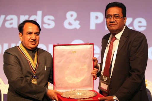 SWOT Analysis of Pennar Industries - Mr P.V. Rao, MD of Pennar Industries receiving the IEI Industrial Excellence Award