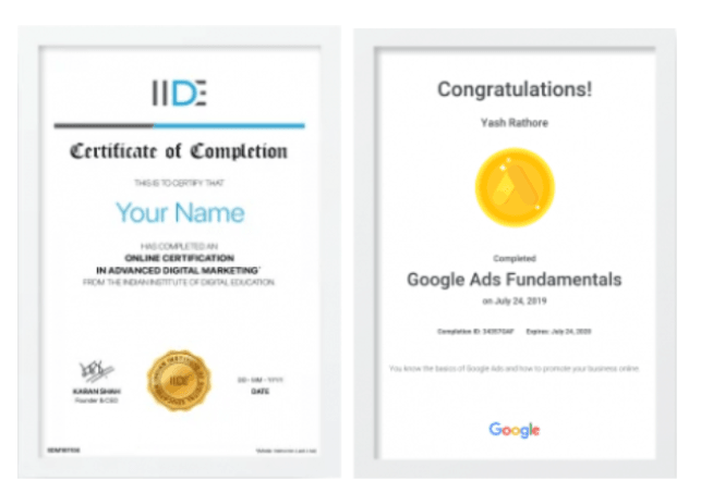 digital marketing courses in ISE - IIDE certifications