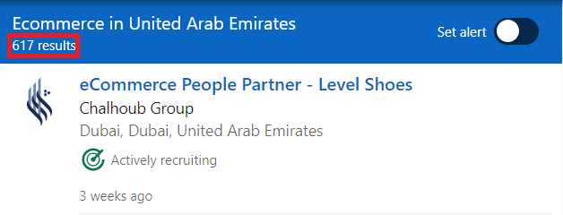 E-commerce courses in Abu Dhabi - Job Statistics