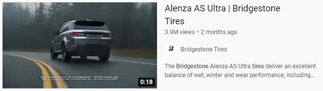 Marketing Strategy Of Bridgestone - Alenza AS Ultra tires