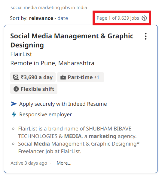Social Media Marketing Courses in Nepal - Job Statistics