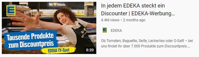 Marketing Strategy in Edeka - Campaign 1