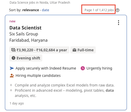 data science courses in noida - job statistics