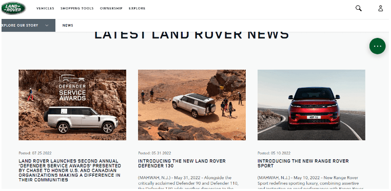 Marketing Strategy of Land Rover - Content Marketing 