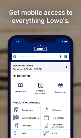 Marketing Strategy of Lowe's -  Mobile App