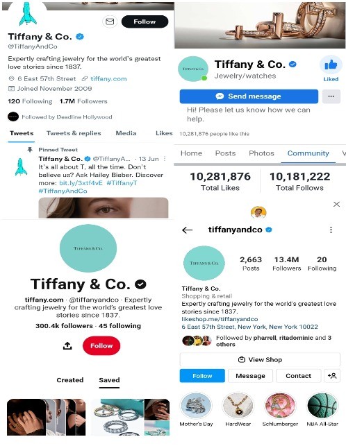 Marketing Strategy of Tiffany and Co - Social Media