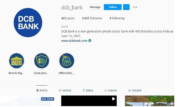  Marketing Strategy of DCB Bank - Instagram