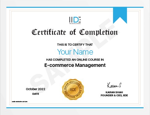 Ecommerce Course Online - Certificate