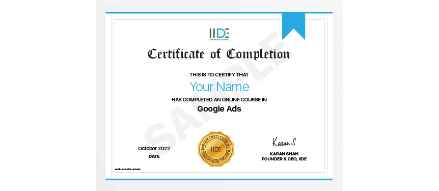 Google Ads Course in Abu Dhabi - IIDE Certification