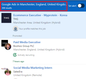 Google Ads Courses in Manchester - Job Statistics