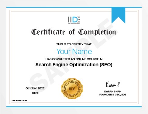 SEO Course Online Certificate