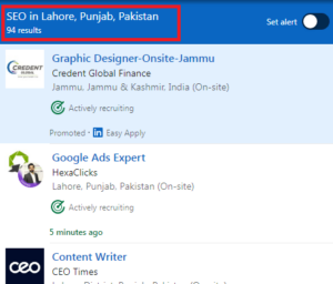 SEO Courses in Lahore - Job Statistics